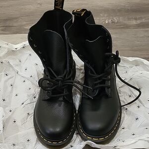 Dr. Martens Black Leather Combat Boots